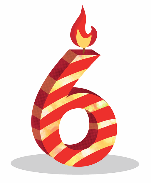 Download Sixth Birthday Candle 6Th Birthday Candle Candle Royalty