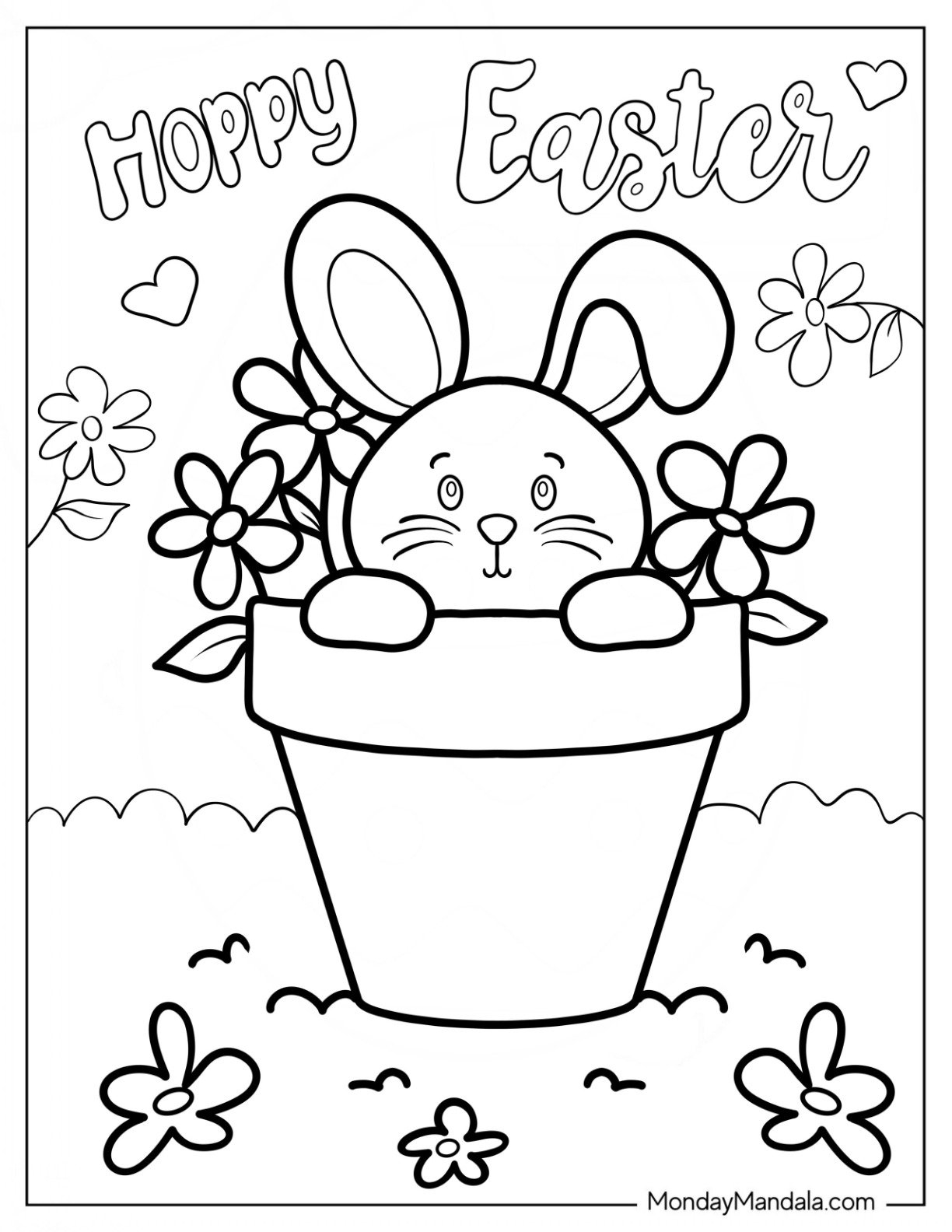Easter Bunny Coloring Pages Free Printable Pdf Free Infoupdate
