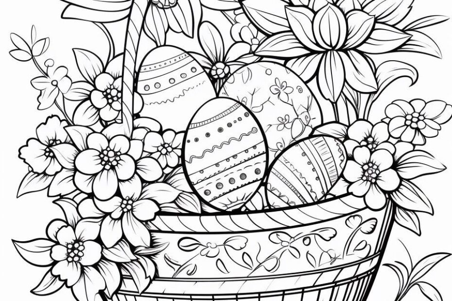 Easter Dog Coloring Page Free Printable For Kids
