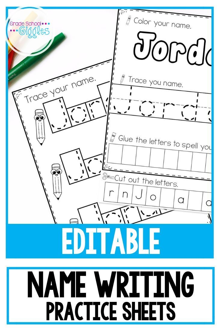 free editable name tracing activity