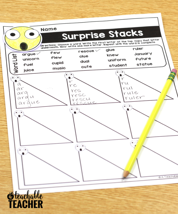 Editable Spelling Word Worksheets For ANY Word List Worksheets Library