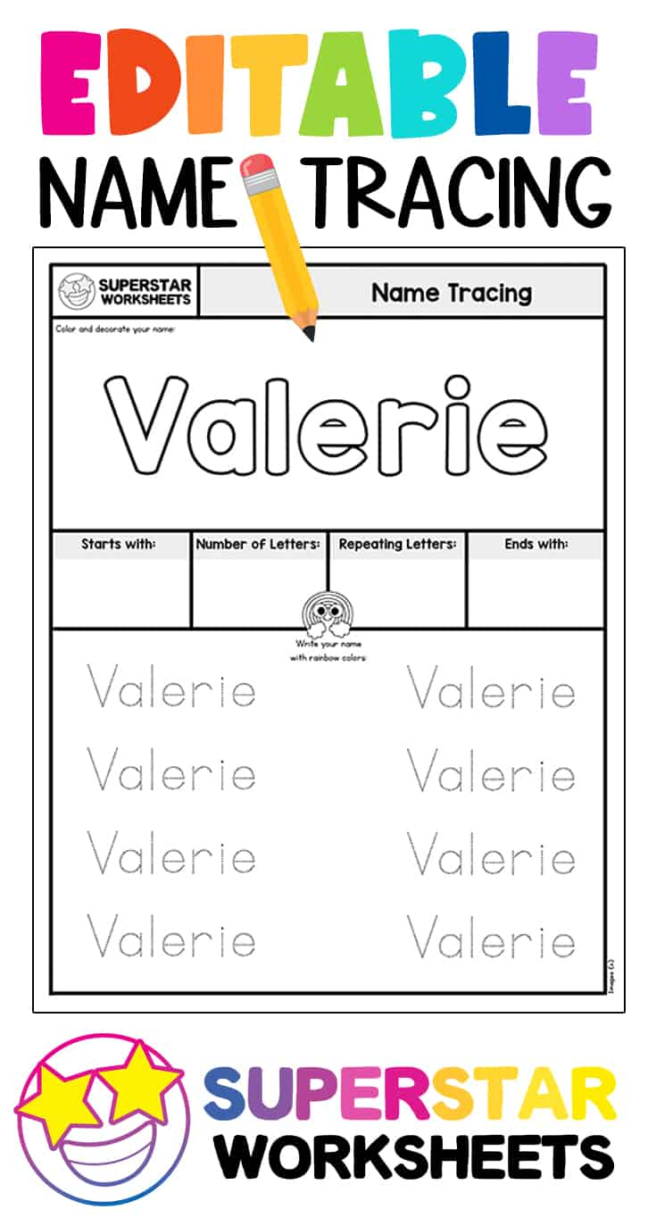 editable word tracing worksheets