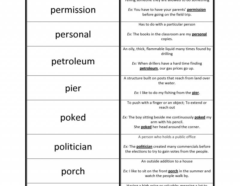 Effortless 6Th Grade Vocabulary Words And Definitions Math Worksheets
