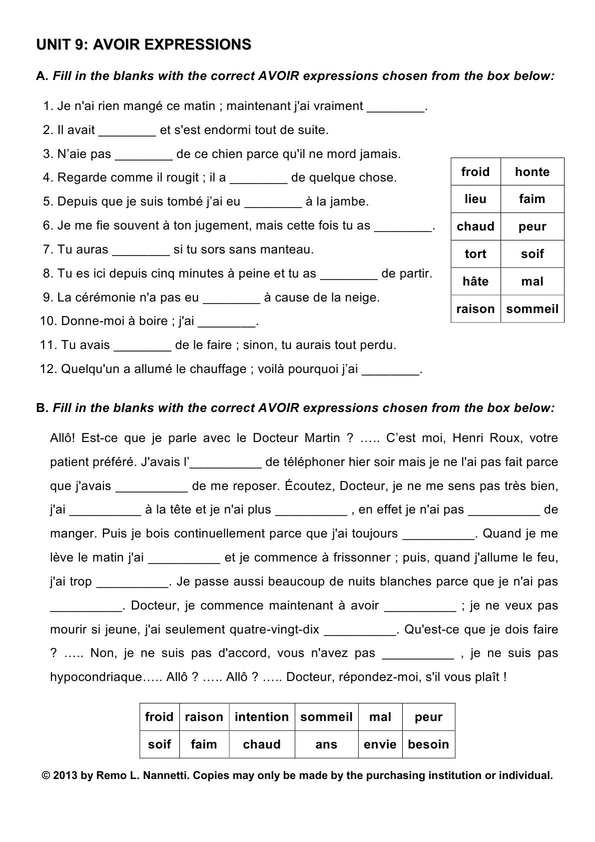 grammar practice worksheets