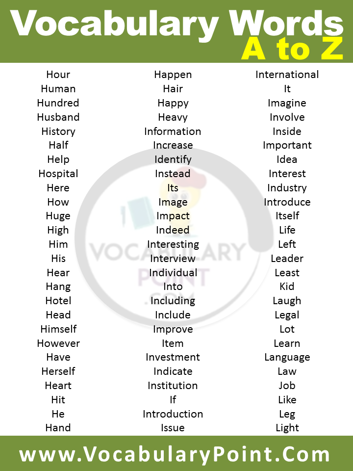 10 vocabulary words