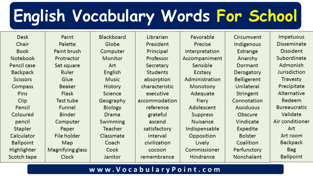 vocabulary exercises for beginners