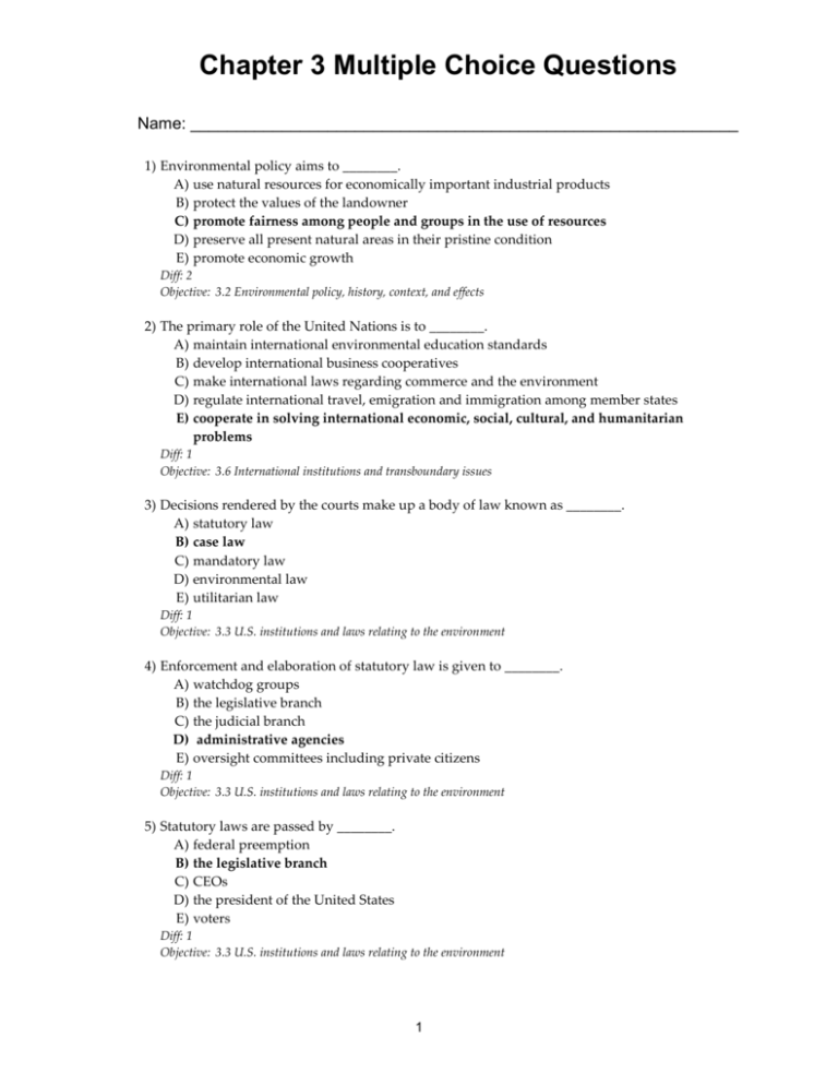 multiple choice questions and answers