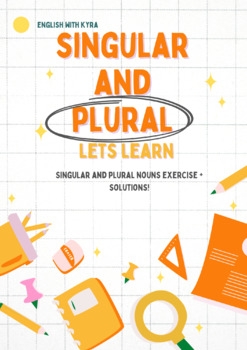 ESL Singular And Plural Noun Exercise Solutions By English With Kyra