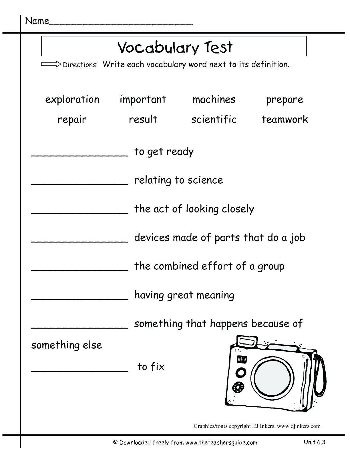 Fifth Grade Vocabulary Words