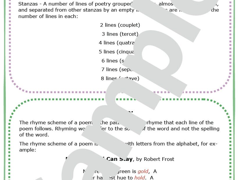 Figurative Language Poems With Questions Ereading Worksheets
