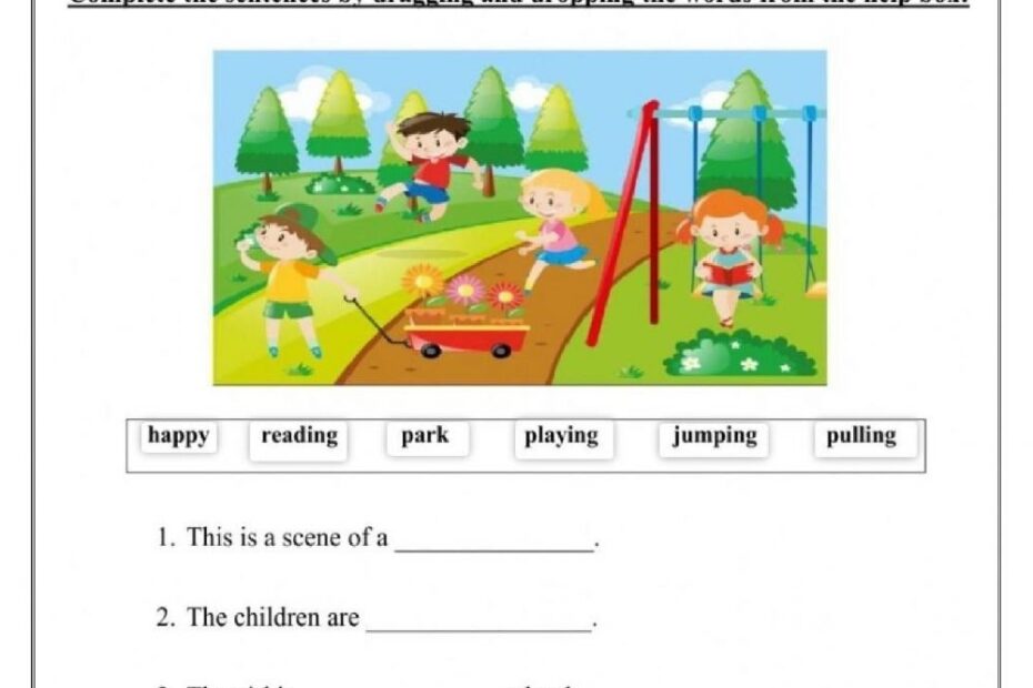 Fill In The Blanks Worksheet For Grade 1