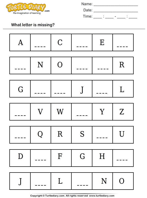 filling in the missing letters