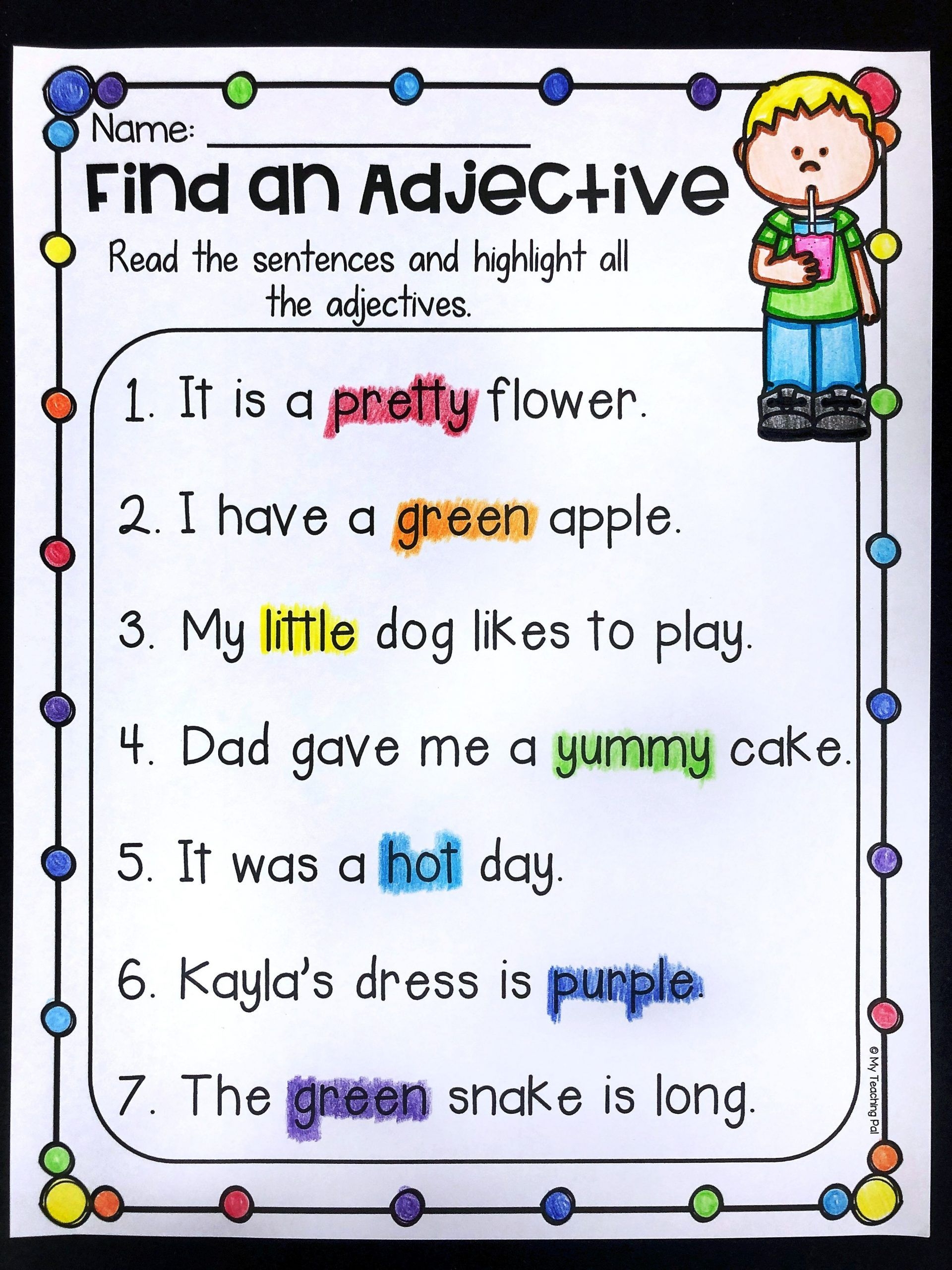 noun adjective verb game