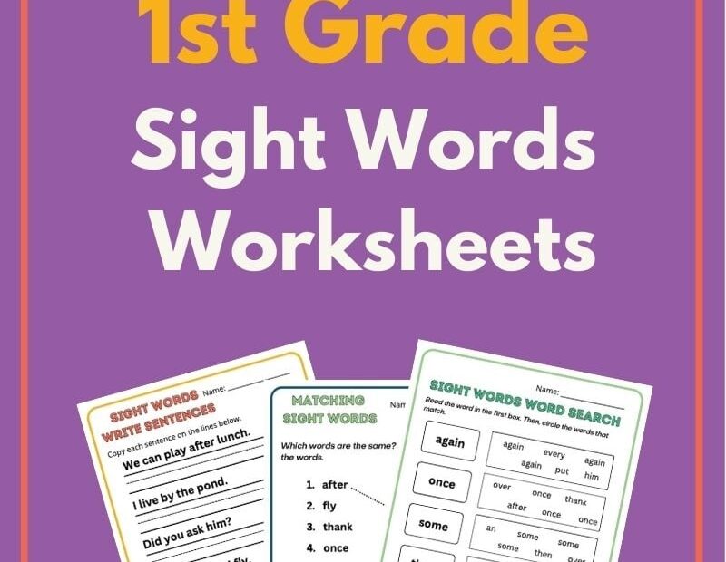 First Grade Sight Words Worksheets ReadingVine
