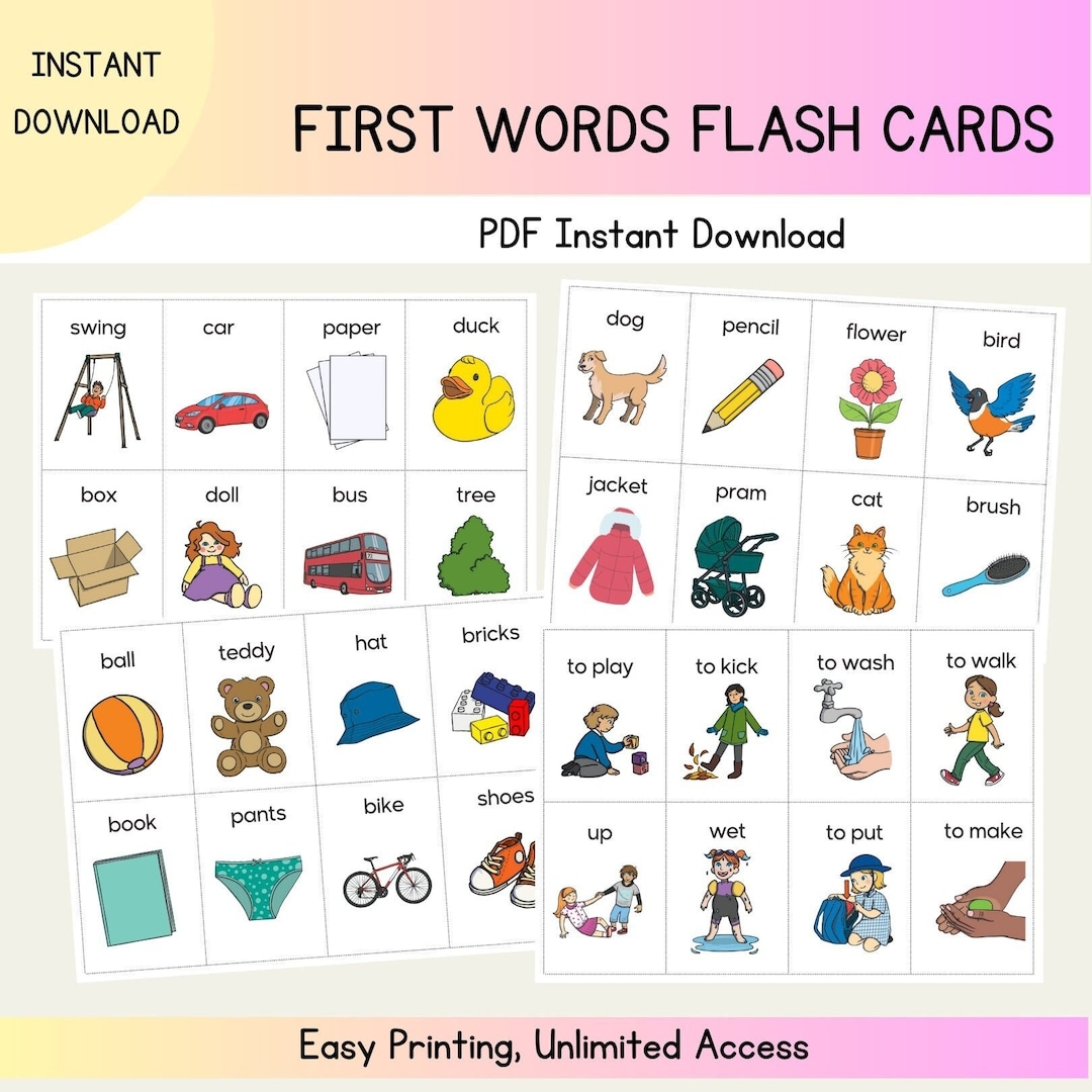 vocabulary word cards