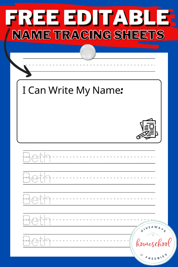 Free Editable Name Tracing Worksheets For Beginning Writers Artofit