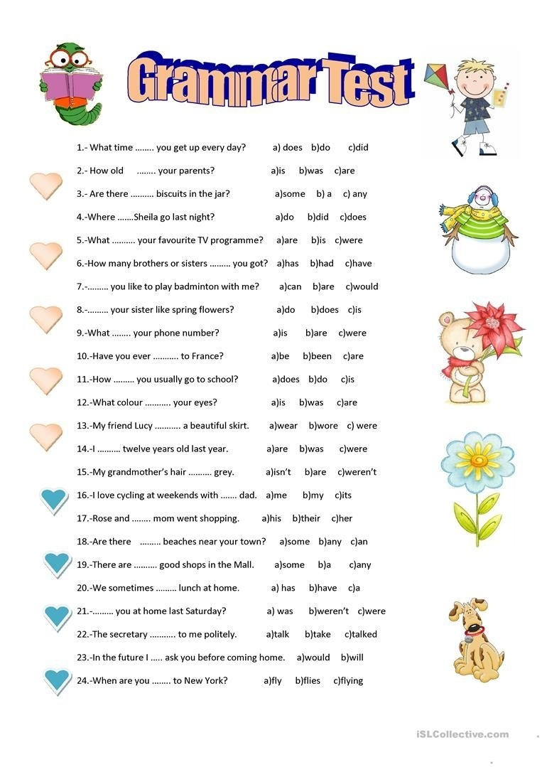 Free Esl Grammar Worksheets