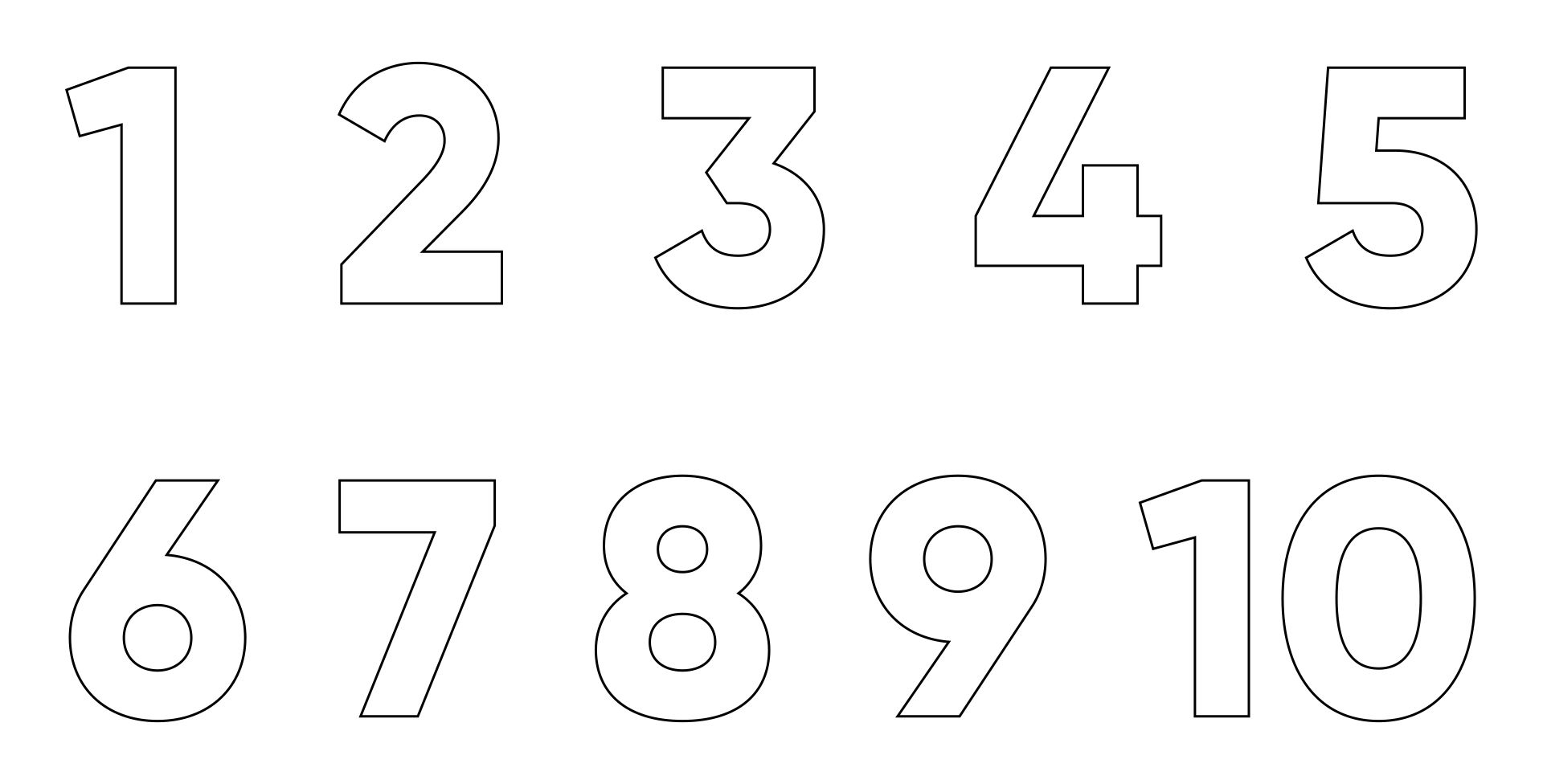free printable numbers 1 10 pdf