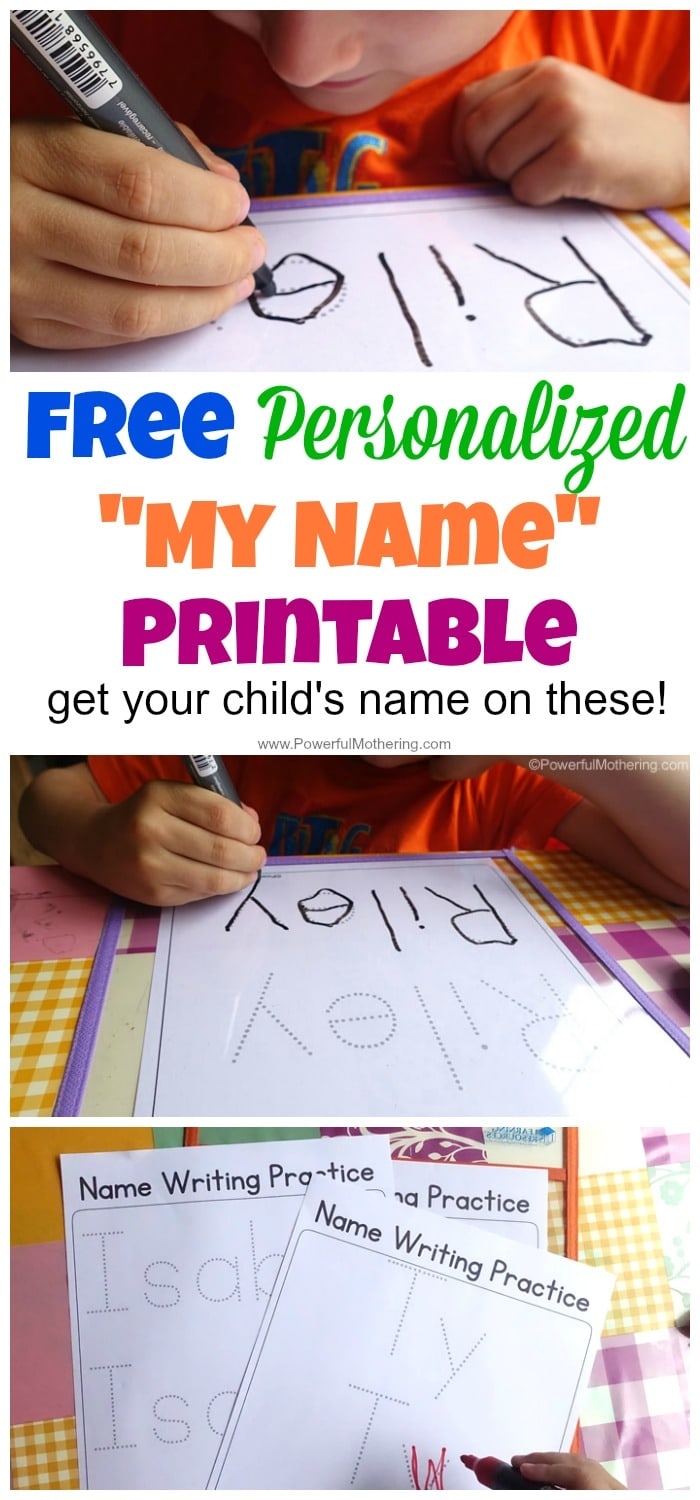 name tracing worksheets free