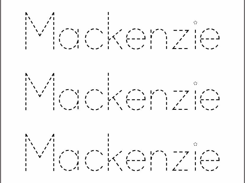 Free Name Tracing Worksheets Kidzone Name Tracing Generator