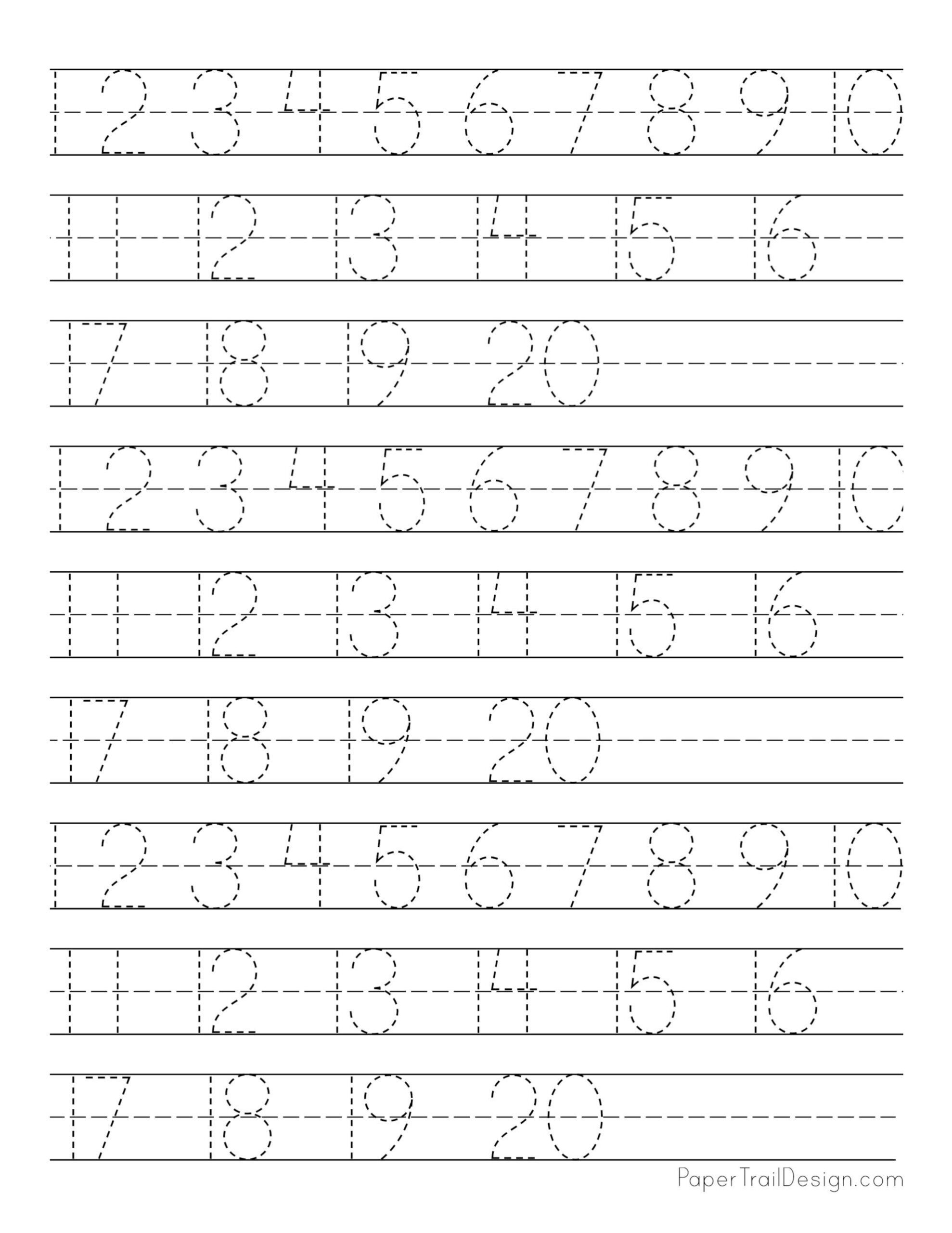 Free Number Tracing Worksheets Artofit