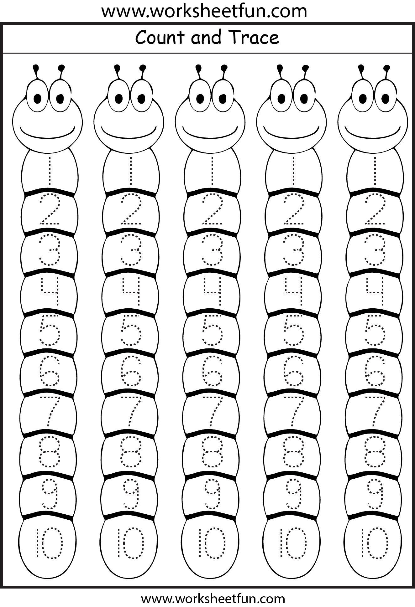 tracing number worksheets