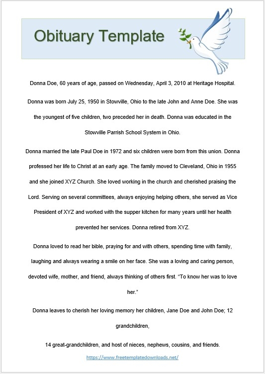 fill in the blank obituary template