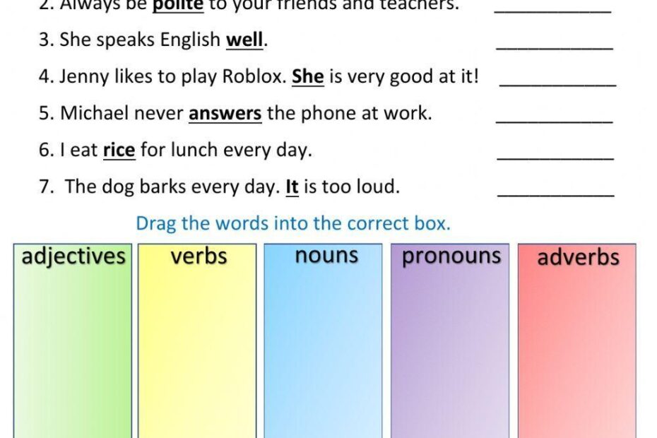 Free Parts Of Speech Worksheet Pdf Download Free Parts Of Speech