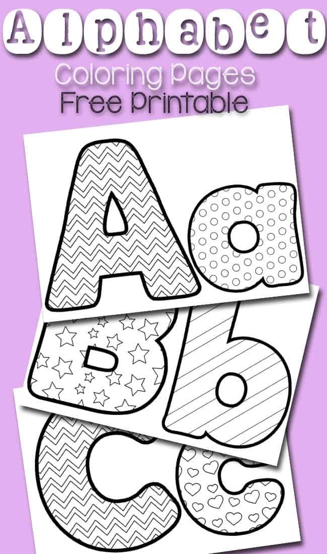free printable alphabet coloring pages