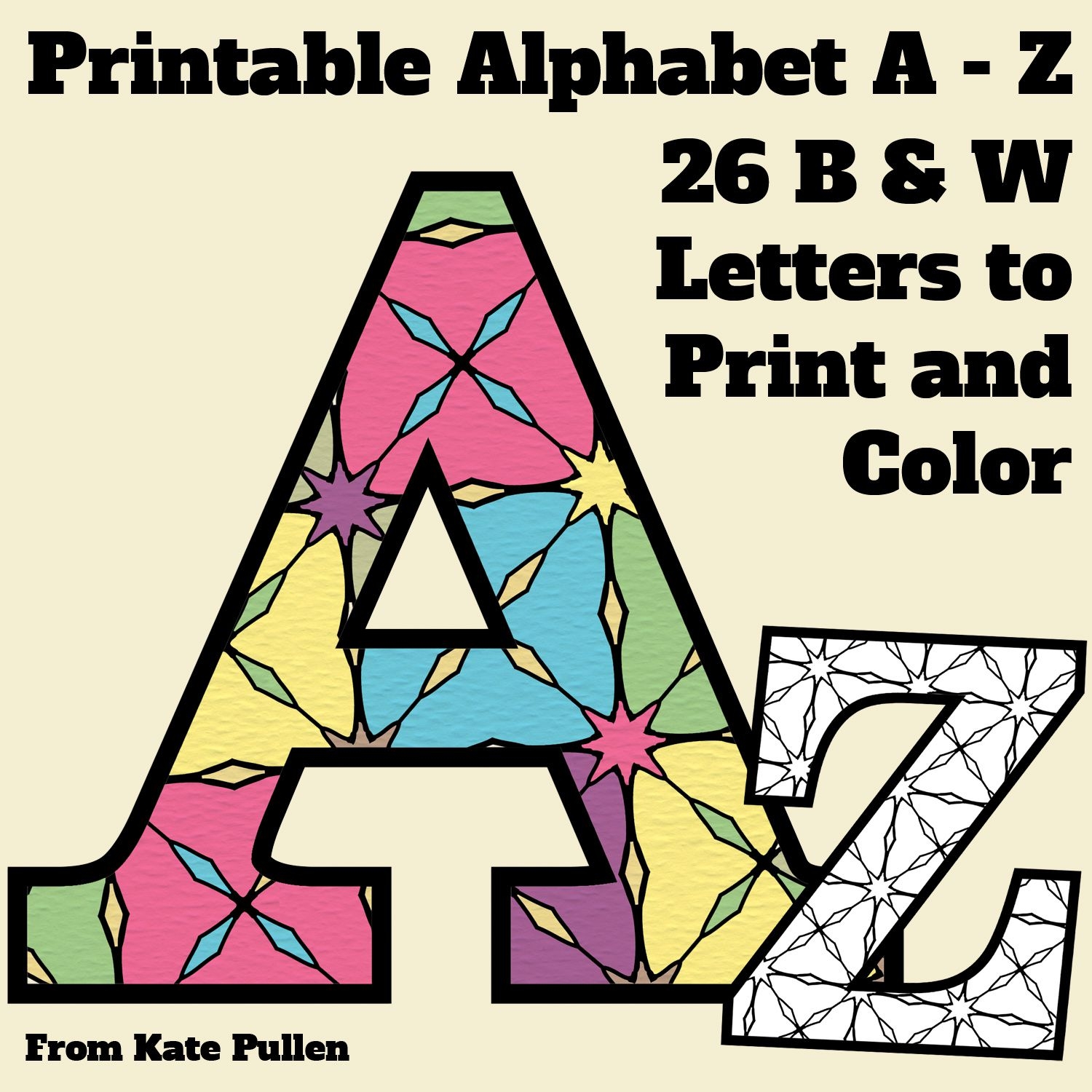 free printable letters of the alphabet