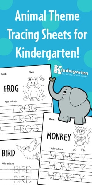  FREE Printable Animal Tracing Worksheets Activity For Kindergarten