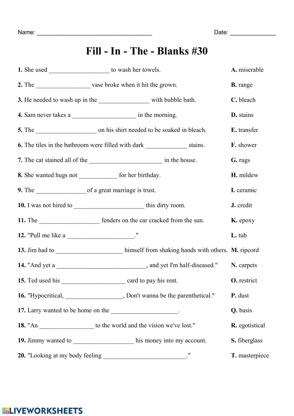 fill in the blanks