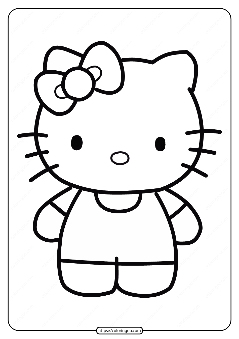printable coloring pages hello kitty