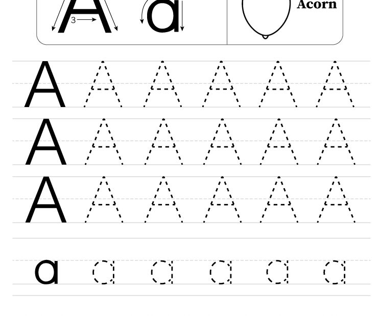 Free Printable Letter A Tracing Worksheets