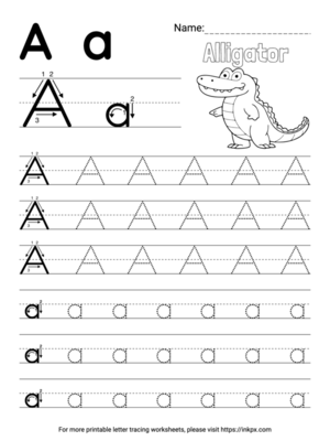 Free Printable Letter A Tracing Worksheets In PDF PNG And JPG Formats 