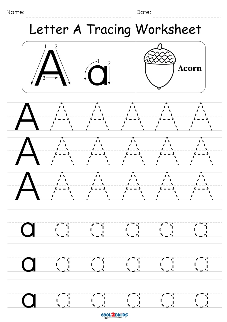 Free Printable Letter A Tracing Worksheets
