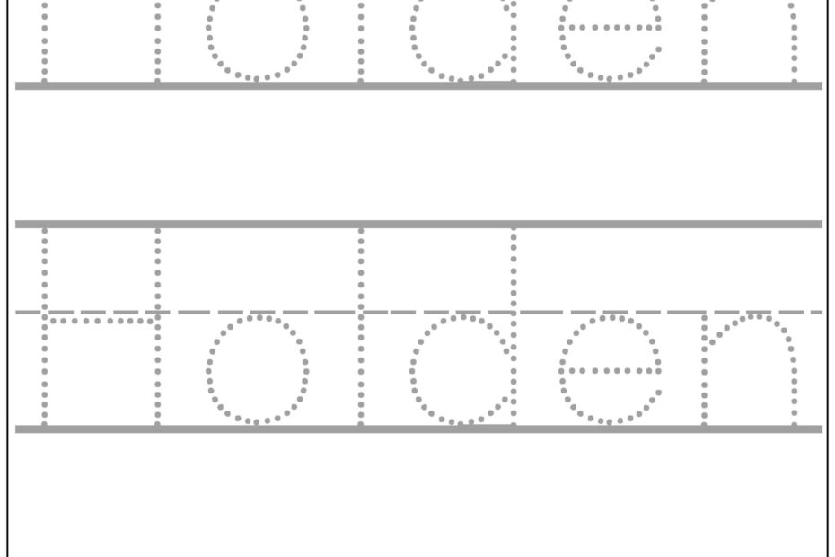 Free Printable Name Tracing Templates Name Tracing Generator