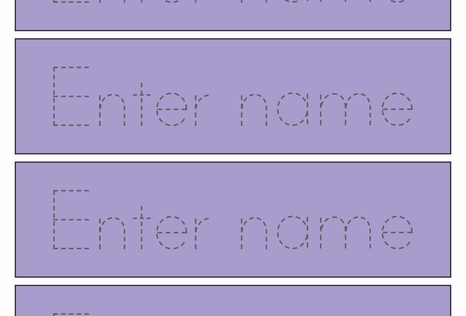 Free Printable Name Tracing Worksheets Name Tracing Generator