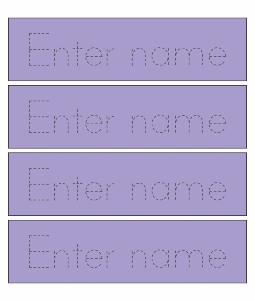 Free Printable Name Tracing Worksheets With Lines Name Tracing Generator