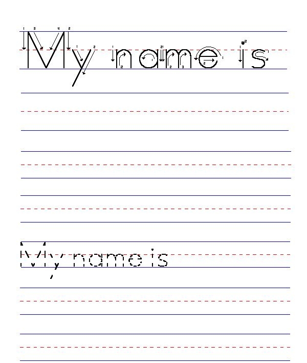 free printable name tracing worksheet