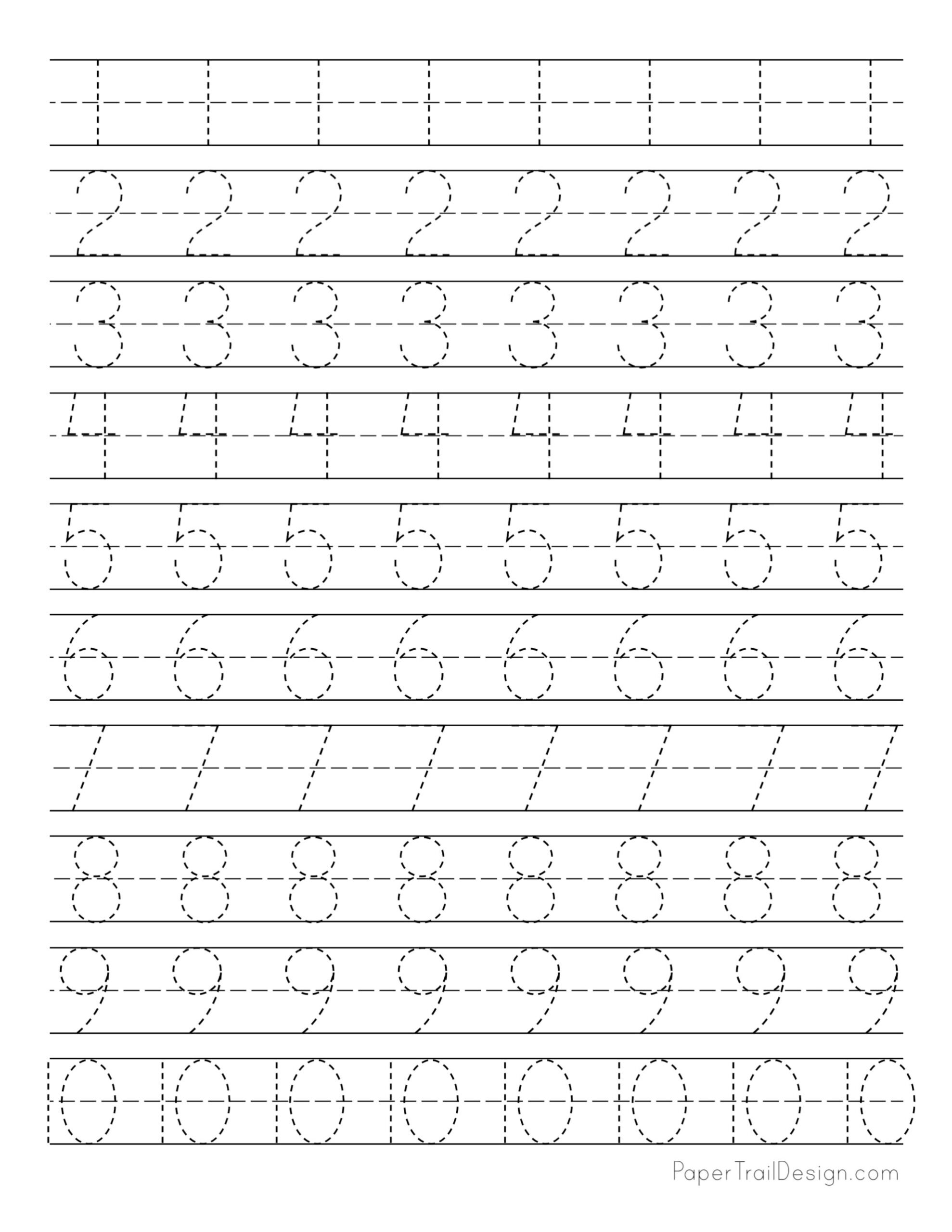 Free Printable Number Practice Worksheets