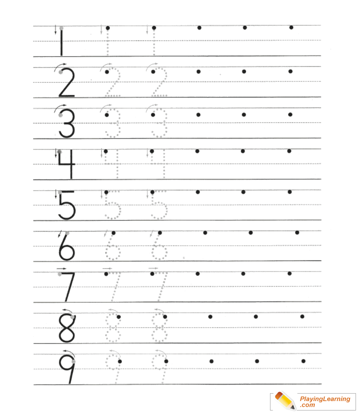 Free Printable Number Tracing Sheets Printable Online