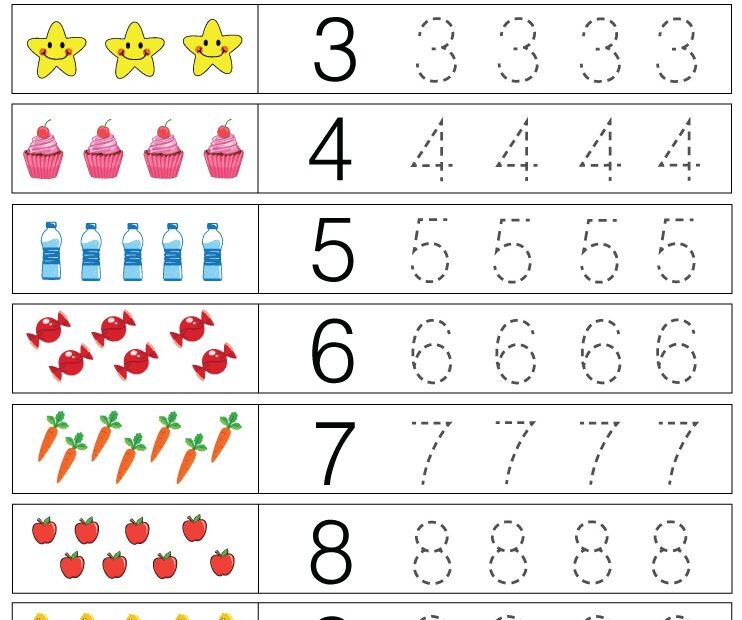 Free Printable Number Tracing Worksheets