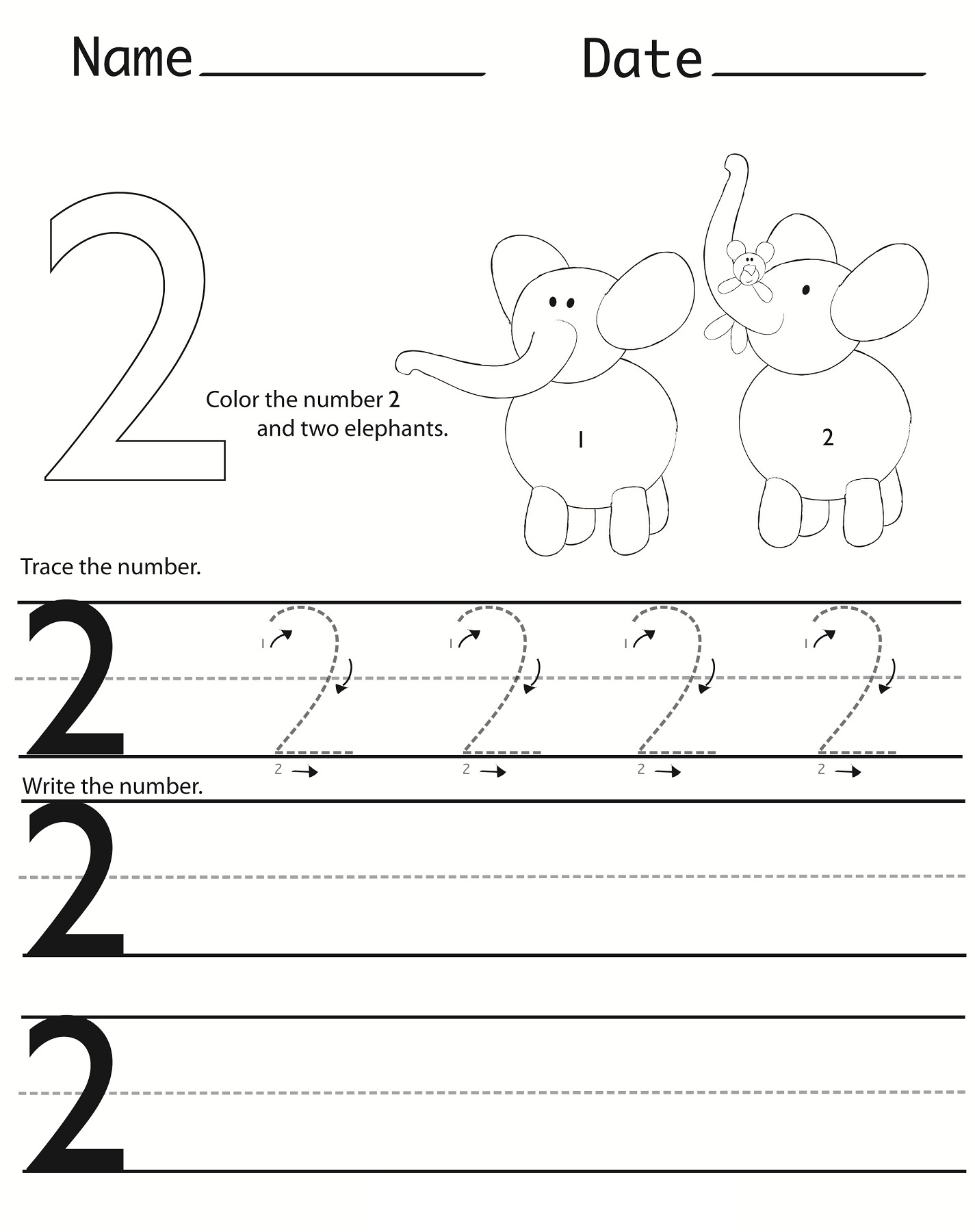 Free Printable Number Writing Worksheets
