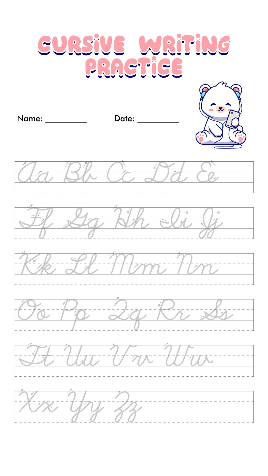 Free Printable Practice Writing Sheets