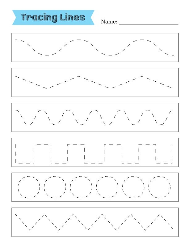 tracing lines worksheets