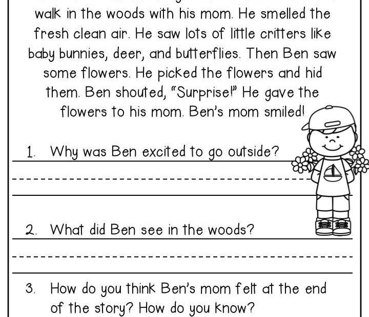 Free Printable Reading Comprehension Worksheets For 2nd Grade Reading