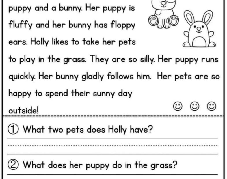 Free Printable Reading Comprehension Worksheets For All Ages
