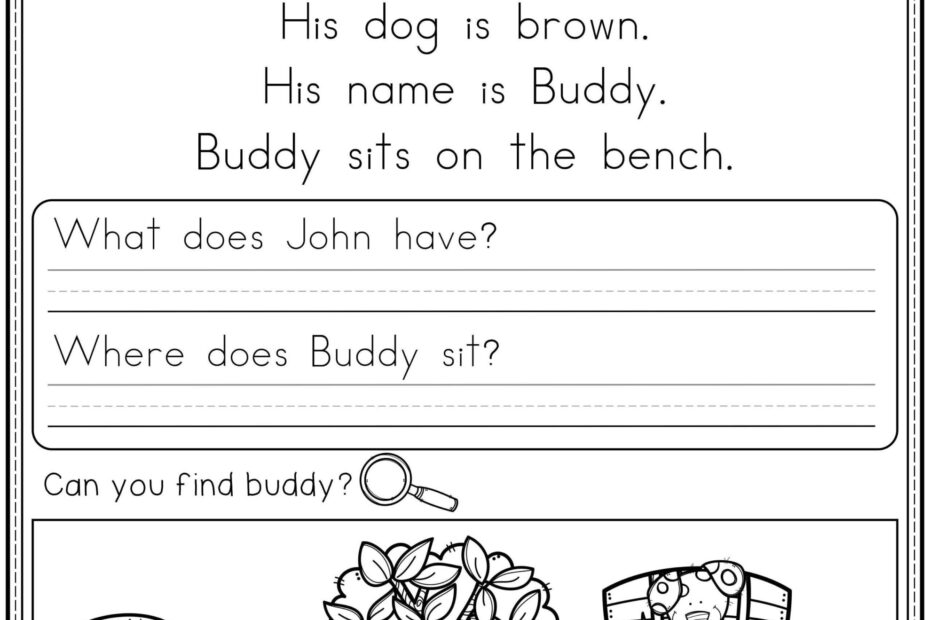 Free Printable Reading Comprehension Worksheets Kindergarten Reading