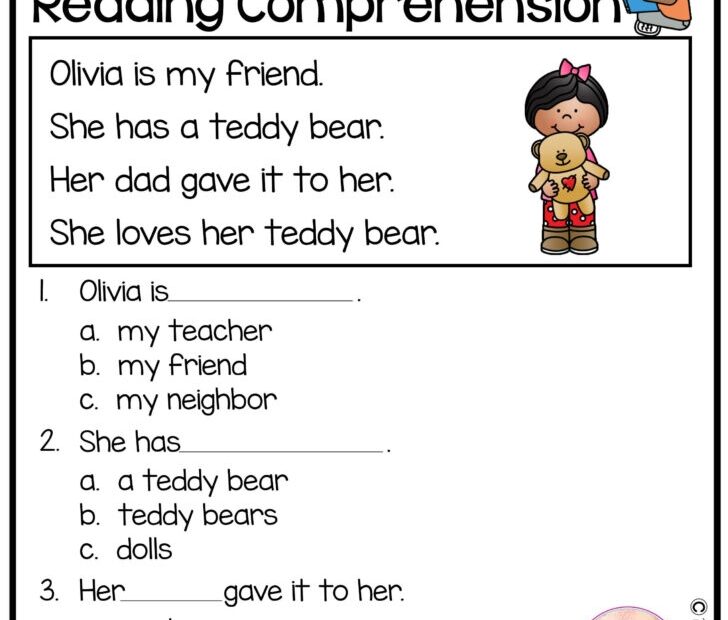 Free Printable Reading Worksheets Kindergarten Reading Comprehension